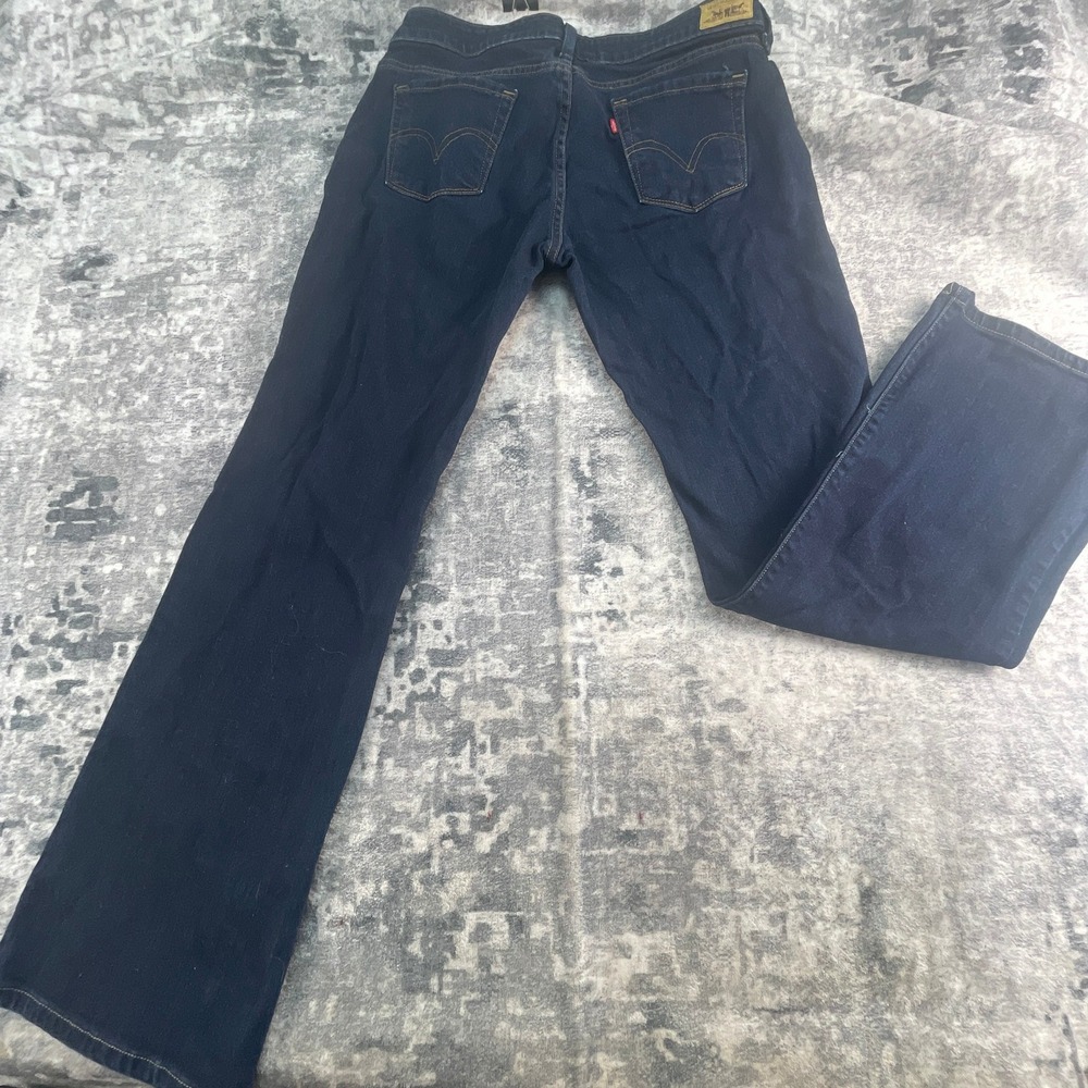 Levi's 515 Womens 12 Medium Low Boot Cut Jeans Deep Indigo Denim Casual